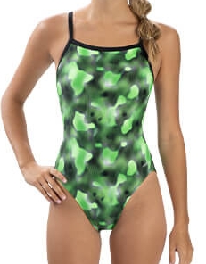 XtraSleek Magma Green V-Back One Piece