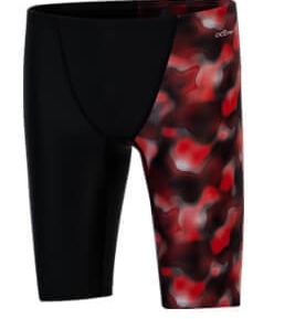 XtraSleek Men's Magma Red Asymmetrical Jammer